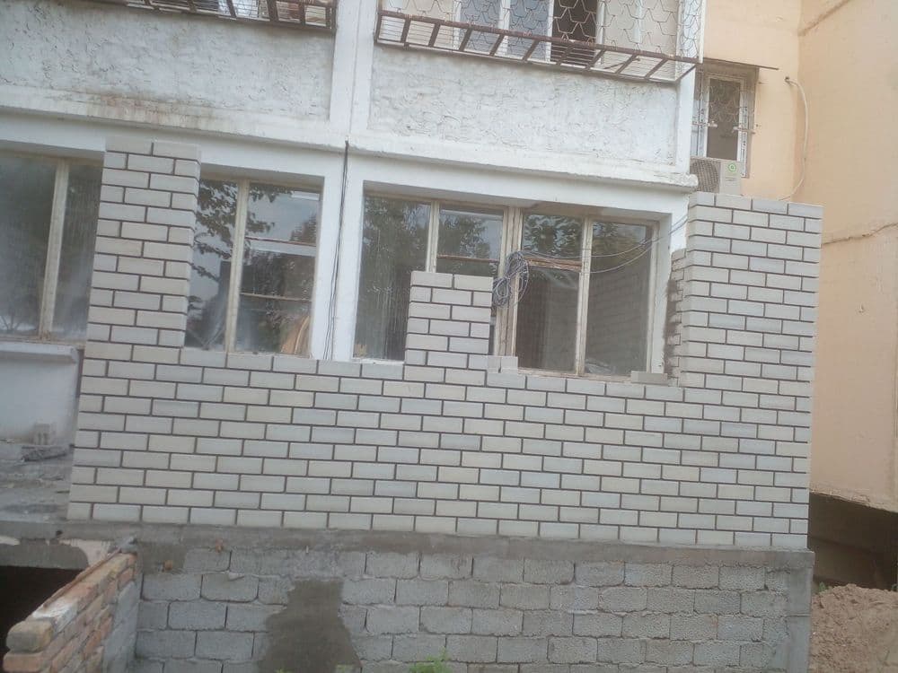 Кладка кирпича балконов балконга гишт терамиз — 5