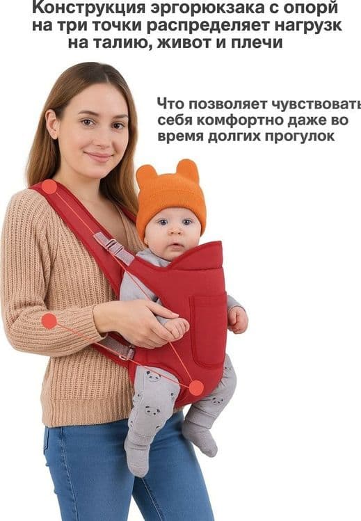 Детская переноска эргорюкзак, кенгуру для малышей — 2