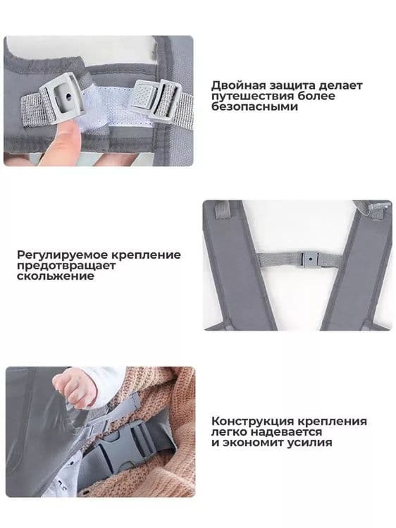 Детская переноска эргорюкзак, кенгуру для малышей — 4