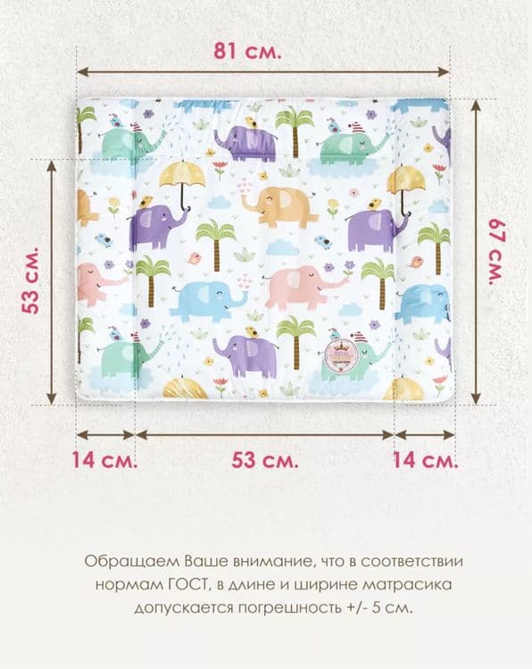 Матрасик для пеленального столика «CherryMom» — 3