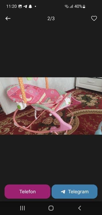 Люлька качалка. Холати жуда ало. кам ишлатганман. Вибрацияси бор. — 3