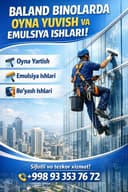 Alpinist xizmati . Emulsiya , Kraska qilamiz, Oyna artamiz.