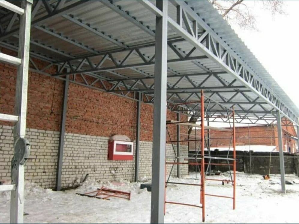 Сварщик: Навес, Ферма, Газ ўтказиш, Решётка, Установка, покраска. — 1