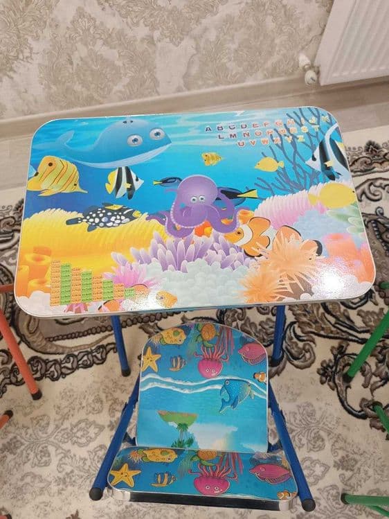 парта детский стол и стул складной комплект bollar partasi stul stol — 7
