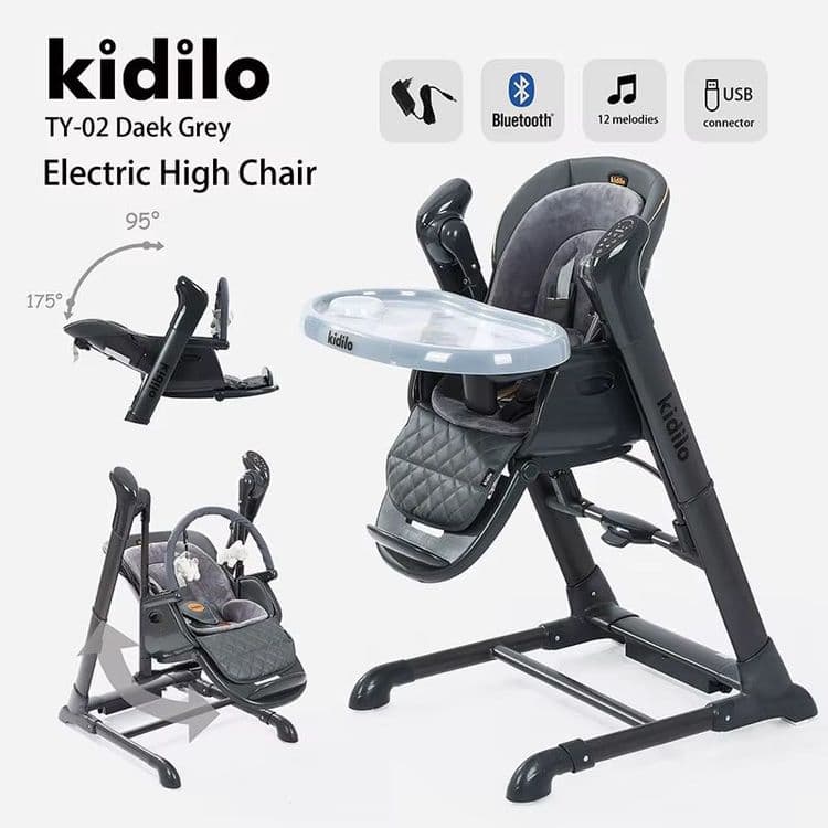 Kidilo Ty02 Dark Grey, стульчик для кормления, почти новый — 1