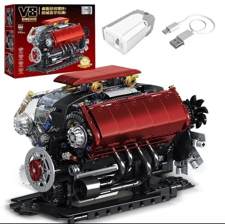 Конструктор Лего двигатель V8 — 1