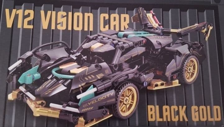 Конструктор V12 Vision Car Black Gold — 1
