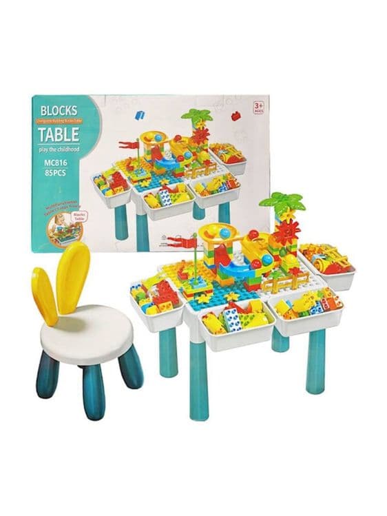 Blocks Table MC816 (85 PCS) — развивающий стол-конструктор для детей — 1
