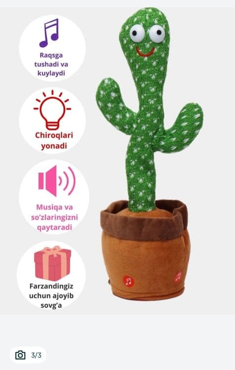 Kaktus  Bolalar uchun raqsga tushib gap qaytaradig — 1