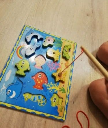 Деревянная рыбалка,деревянная детская развивающая игрушка. — 3