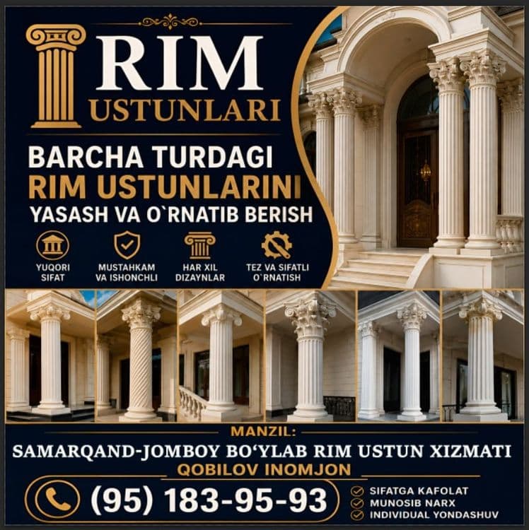 Rim ustun xizmati Samarqand Jomboy bo'ylab xizmat kursatamiz — 1