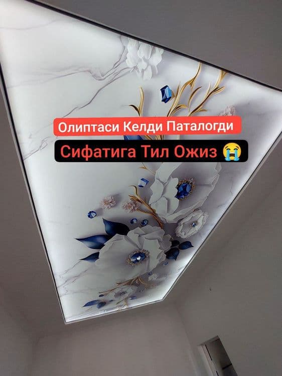 Натяжной Потолок Натяжные потолки 50 сом Онлайн Заказ Евро Ремонт — 3