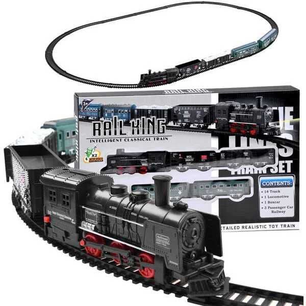 Электропоезд Rail King с рельсами на батарейках — 1