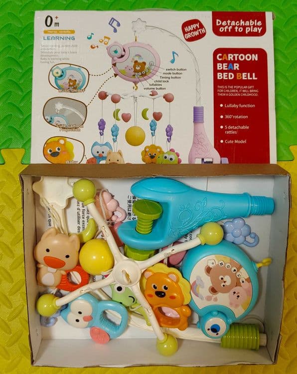 Детский музыкальный мобиль на кроватку Cartoon Bear Bed Bell (0+) — 1