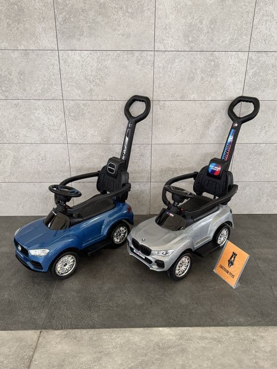 Машина каталка детская с ручкой толокар BMW & Mers (1.5-4 лет) — 1