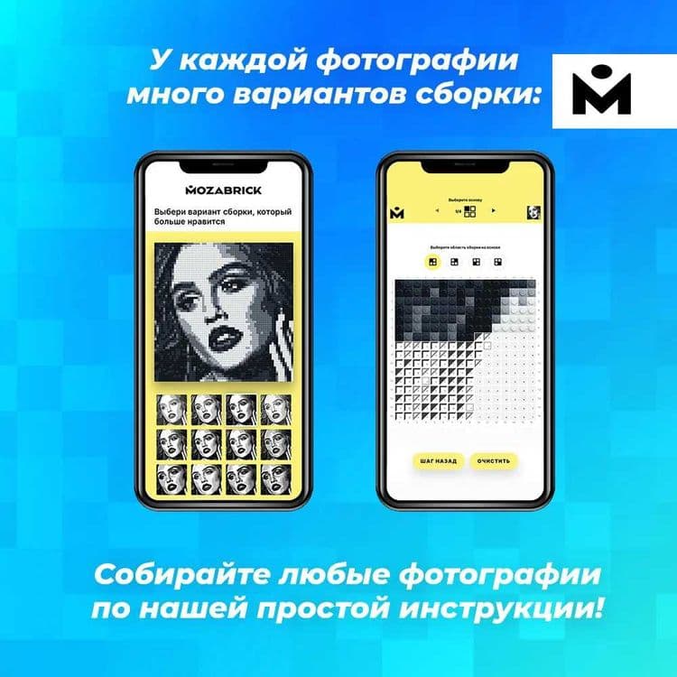 Конструктор из фотографии / мозаика MOZABRICK. Набор S — 3