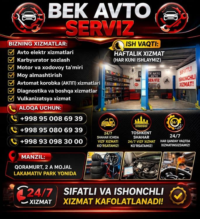 Avtoelektirik Mator Xadavoy Toshkent shahar bo'ylab 24 / 7 Vizf hizmat — 1