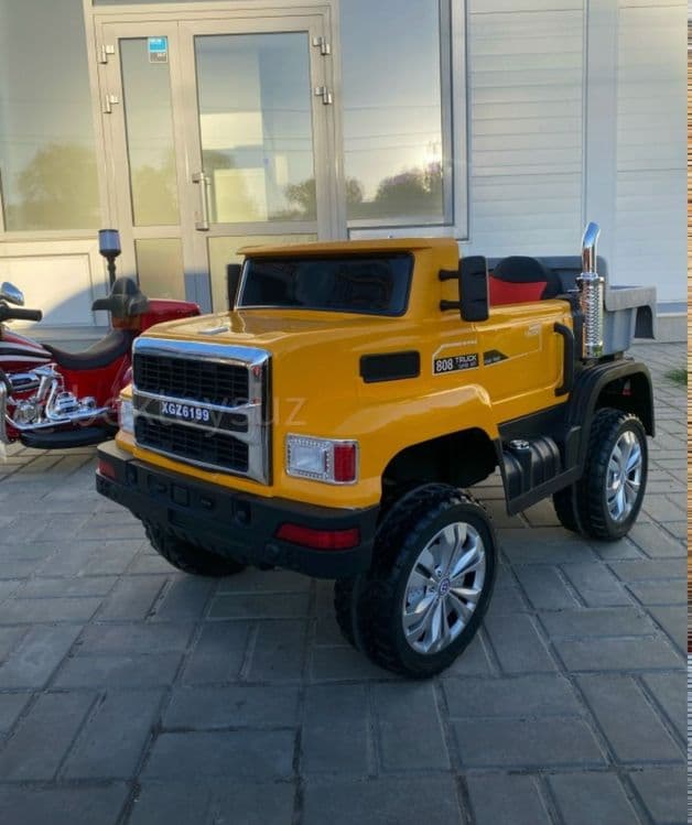 Детский грузовик самосвал 4x4 12V Bluetooth EVA колёса с пультом — 4
