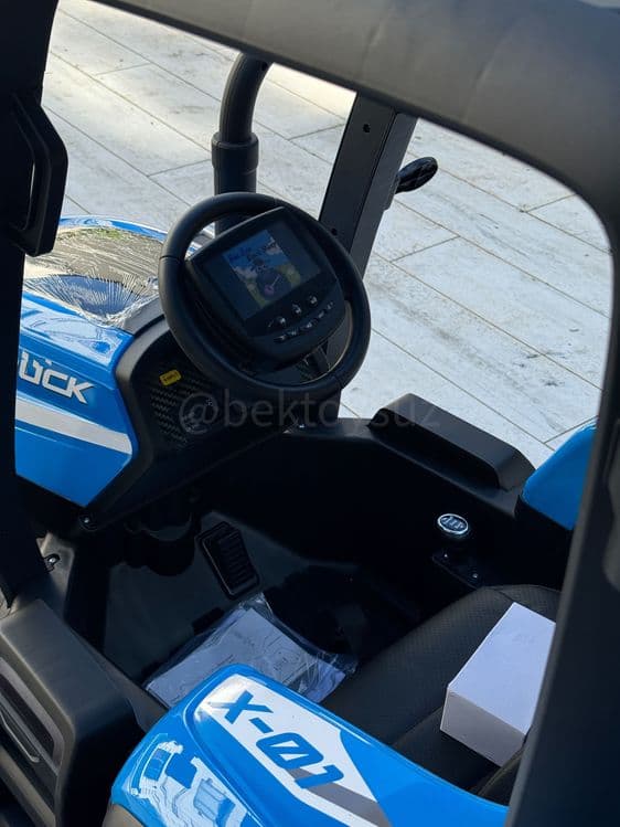 Детский Синий Трактор 24V с прицепом EVA колеса пульт Bluetooth mp4 — 7