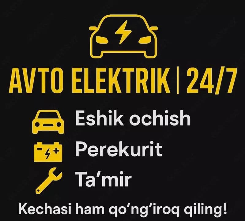 Avtoelektrik vizov hizmatlari moshina ocish мошина очш — 1