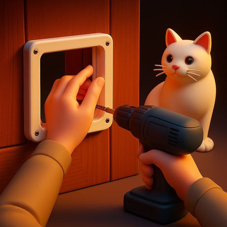 Дверца для кошек, кошачья дверь и двери — 6