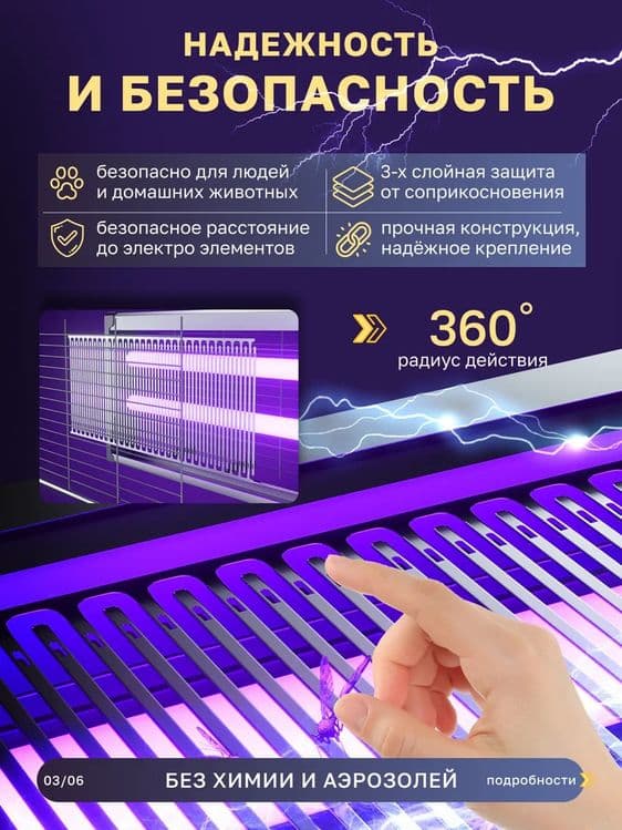 Электрическая мухобойка от комаров, мух и насекомых — 7