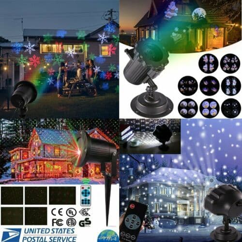 Новогодний Led Laser(Лазер) проектор падающего снега — 5