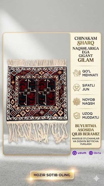 Qo‘l mehnati bilan to‘qilgan milliy gilamlar — 3