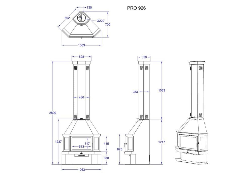 Камин «PRO-926»,печь,отопление,обогрев — 3