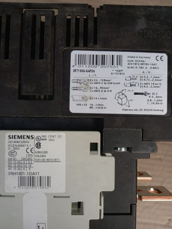 Контактор Siemens 3RT1065 6ap36 — 7