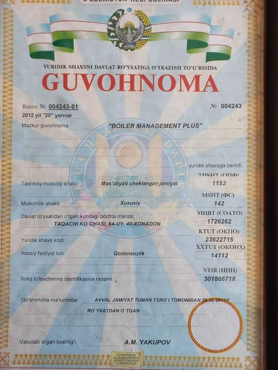 Qozonxona, katyol, isitgich otoplenya. Zavod garantya sertifikat — 7