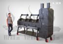 Смокер-гриль-коптильня «PRO-136»,профессиональный смокер,мангал