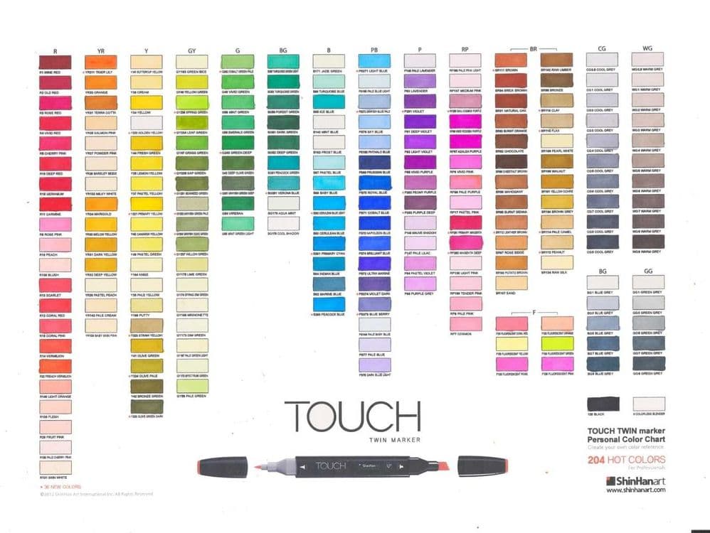 Маркеры для скетчинга TouchCool / Eskiz markerlar / большой осортимент — 7