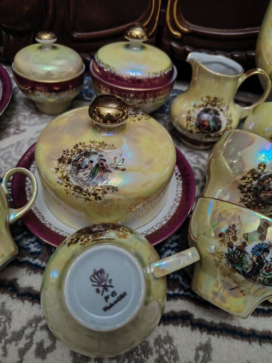 Винтажный Германский чайный сервиз Мадонна, — 4