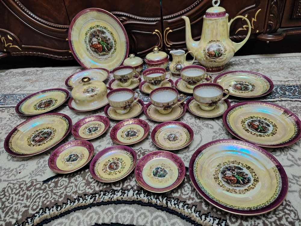 Винтажный Германский чайный сервиз Мадонна, — 7