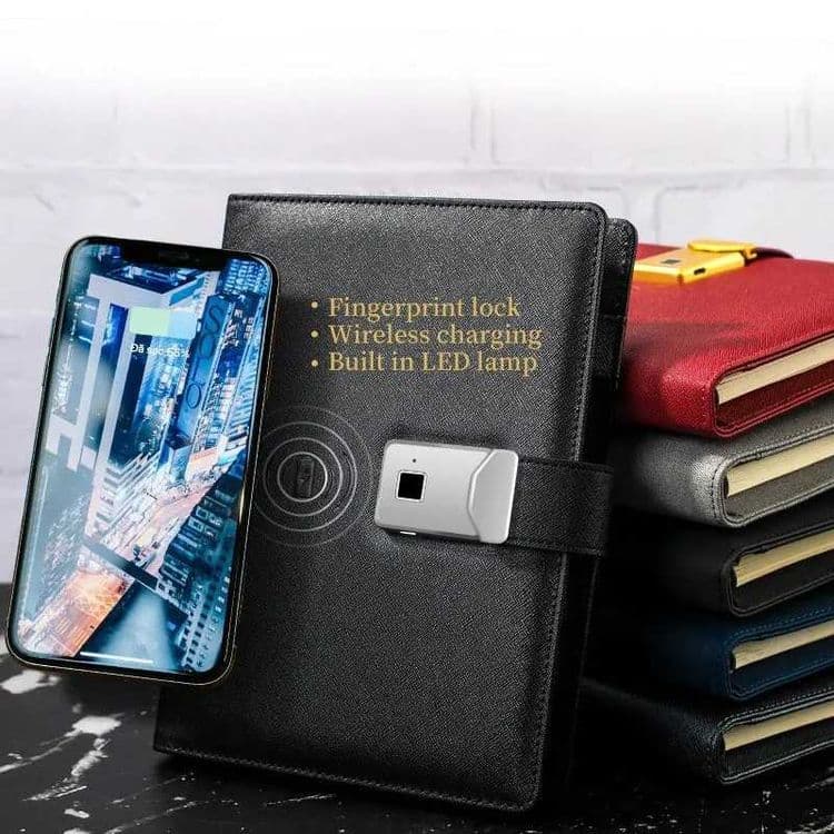 Smart Блокнот Ежедневник Отпечатка пальца Powerbank Беспроводной Лампа — 1