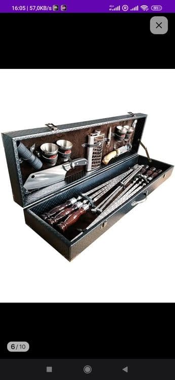 GRILLS-FACTORY Шашлычный набор подарочный в кейсе — 1