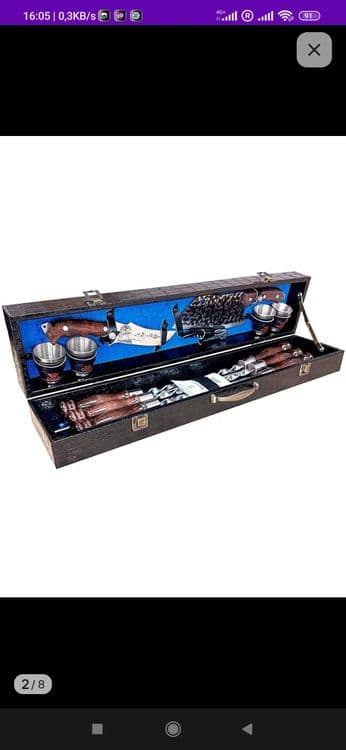 GRILLS-FACTORY Шашлычный набор подарочный в кейсе — 3