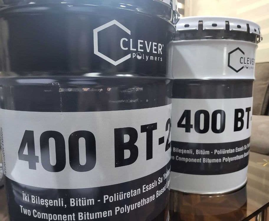 Clevar 400 BT-2K 2 компонентная жидкая битумная гидроизоляция 40 кг — 1
