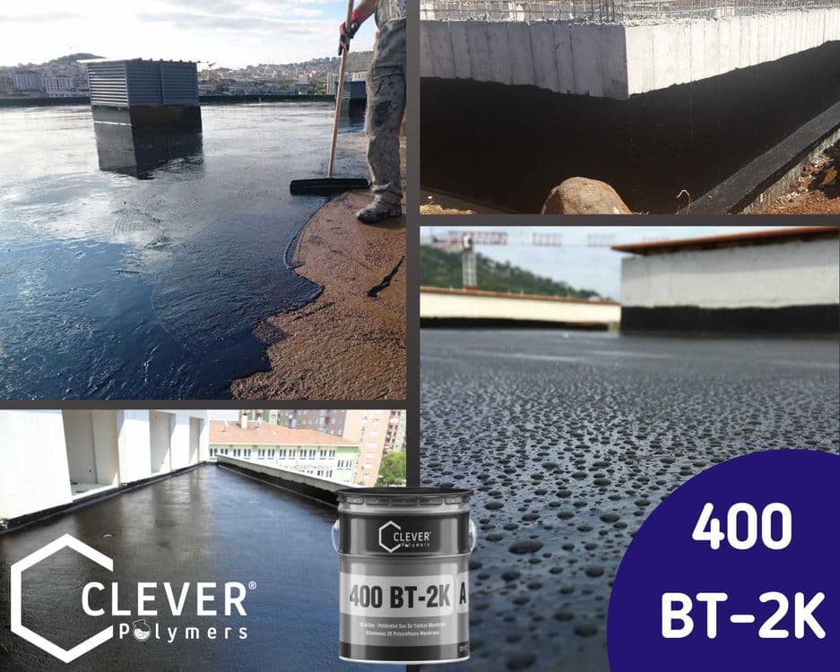 Clevar 400 BT-2K 2 компонентная жидкая битумная гидроизоляция 40 кг — 4