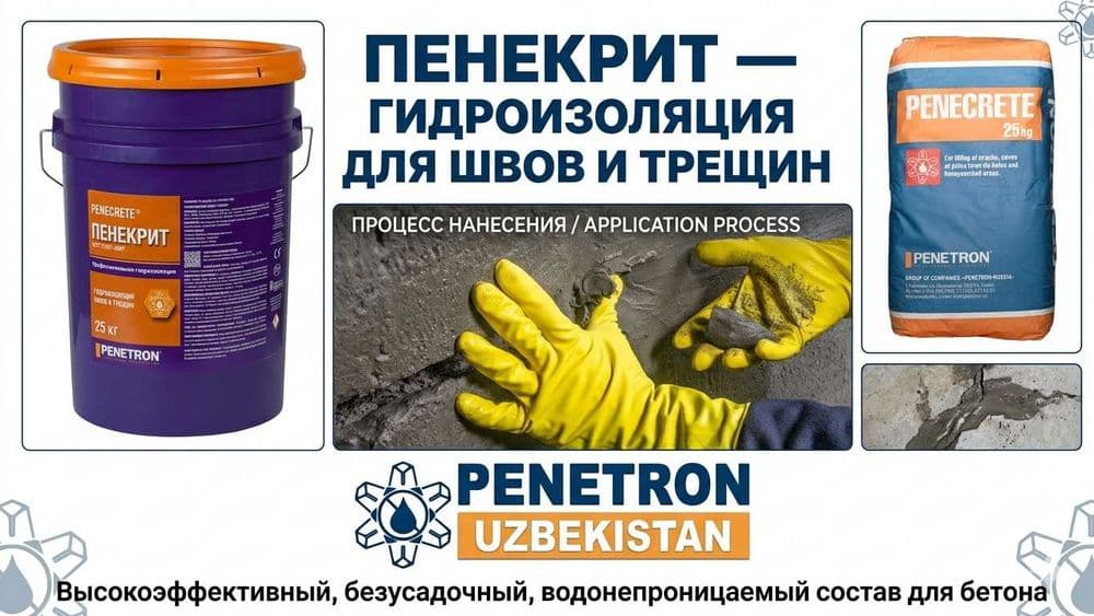 Пенекрит гидроизоляция для трещин швов, стыков вводов коммуникации — 1
