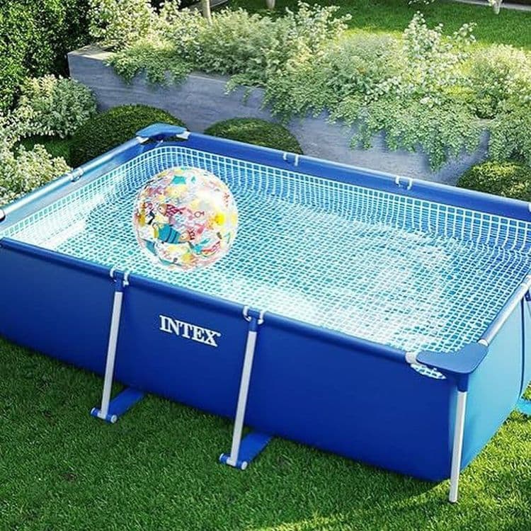 Каркасный бассейн 260×160×65 INTEX прямоугольный басейн стойка бассейн — 3