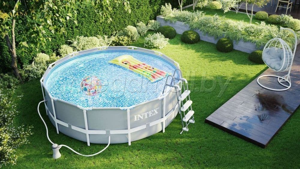Каркасный бассейн 366×99 INTEX стойка бассейн stoyka basseyn baseyin — 3