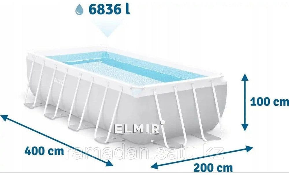 Intex 400x200x100 каркасный бассейн комплект — 3