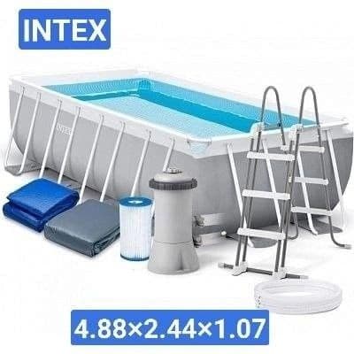 Каркасный |Бассейн| INTEX |bassen |basseyin |4.88×2.44×1.07 достафка — 1