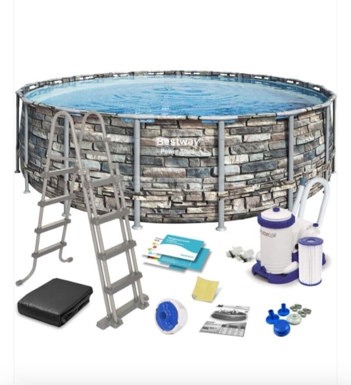 Каркасный бассейн INTEX BESTWAY 610×132 стойка бассейн stoyka basseyn — 1