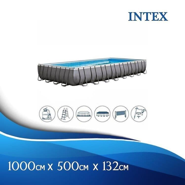 Каркасный бассейн INTEX 1000x500x132 Karkasniy basseyn baseyin Hovuz — 3