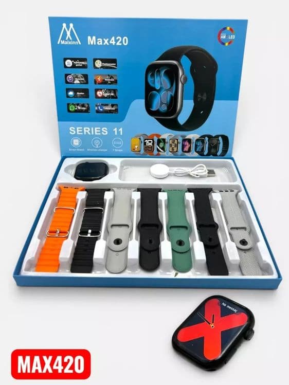 Smart Watch Maixinn Max Series 11, AMOLED ekran, 7 ta remen bilan — 2