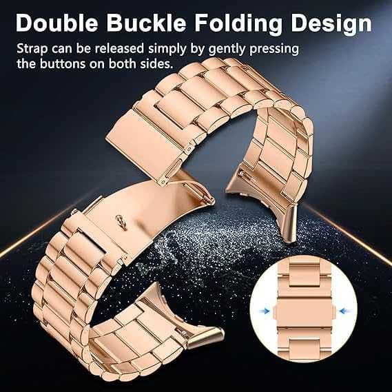 Ремешок для Google Pixel Watch 41 mm, металлический, цвет rose gold — 4