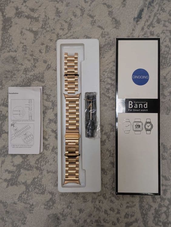 Ремешок для Google Pixel Watch 41 mm, металлический, цвет rose gold — 7